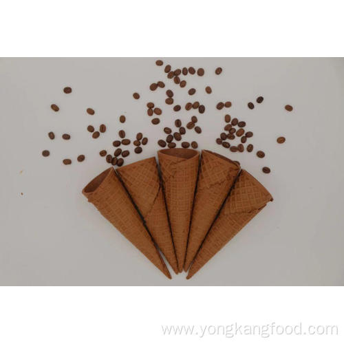 Coffee ice cream crunch cone
